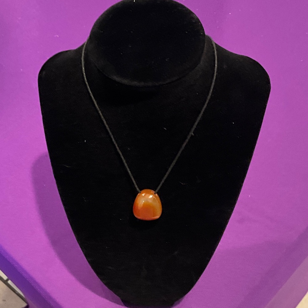 Elegant Orange Pendant Necklace